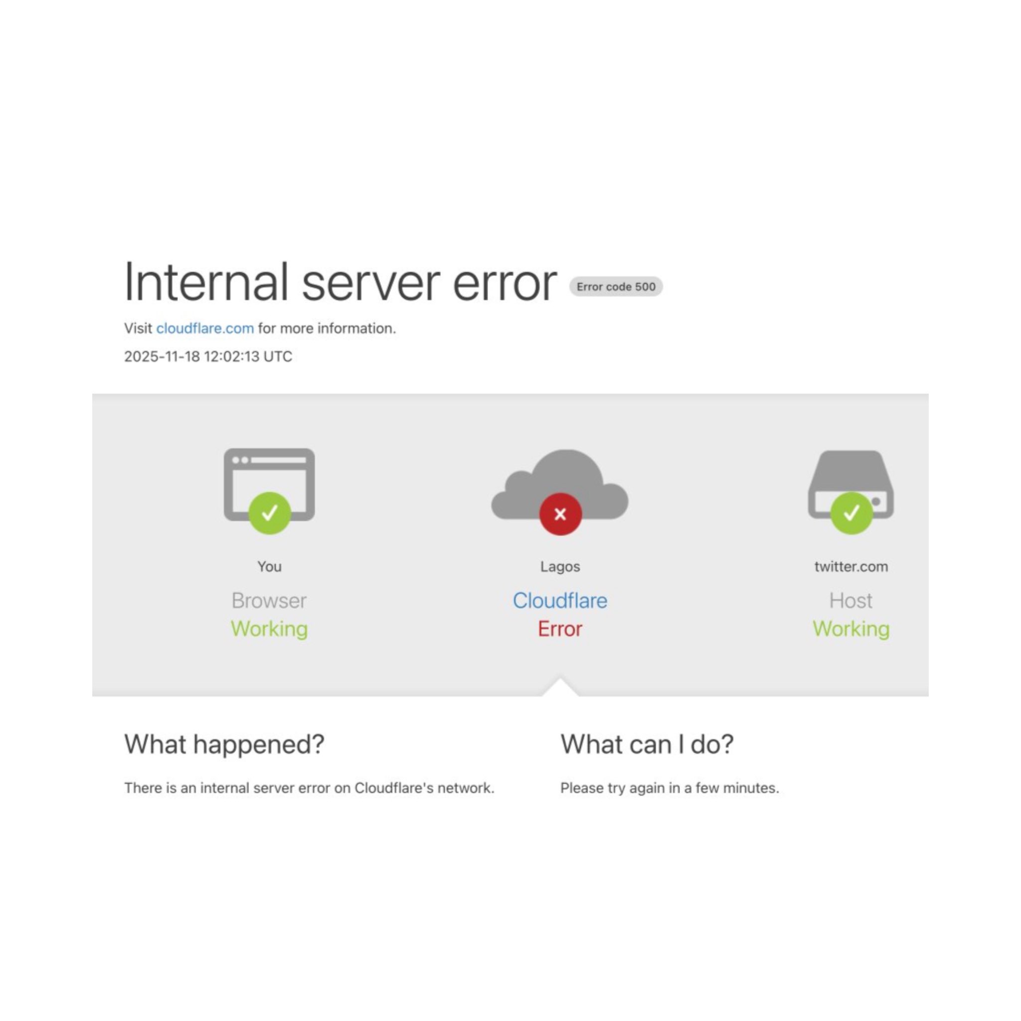 CLOUDFLARE DOWN WORLDWIDE: Here is the cause.